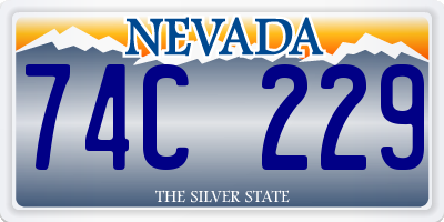 NV license plate 74C229