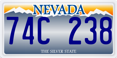 NV license plate 74C238