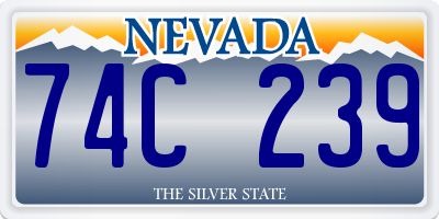 NV license plate 74C239