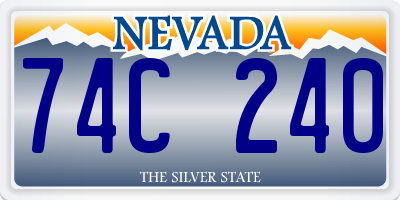 NV license plate 74C240