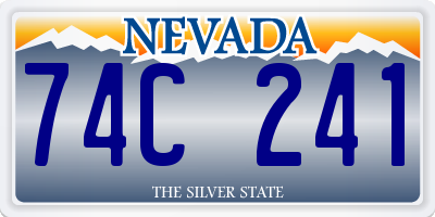 NV license plate 74C241