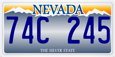 NV license plate 74C245