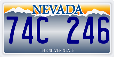 NV license plate 74C246