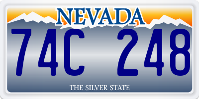 NV license plate 74C248