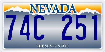 NV license plate 74C251