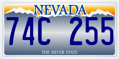 NV license plate 74C255