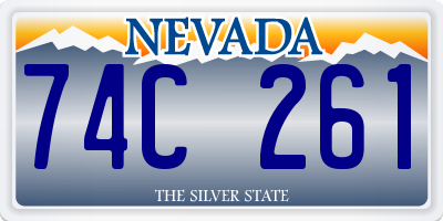 NV license plate 74C261