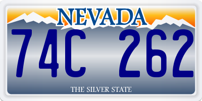 NV license plate 74C262