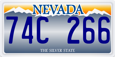 NV license plate 74C266