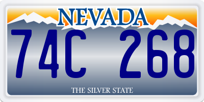 NV license plate 74C268