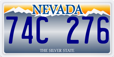 NV license plate 74C276