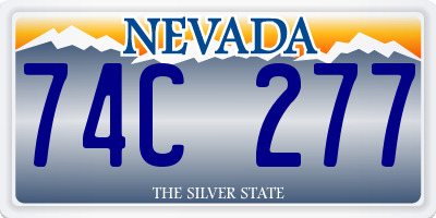 NV license plate 74C277