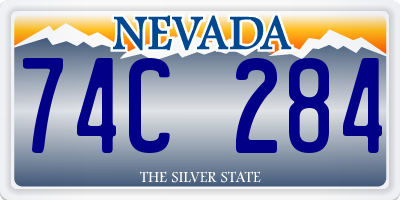NV license plate 74C284