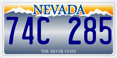 NV license plate 74C285