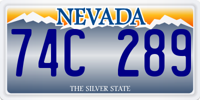NV license plate 74C289