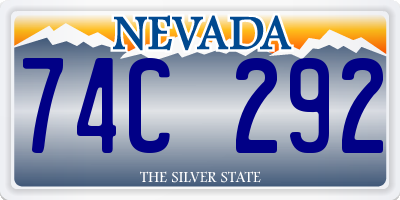 NV license plate 74C292