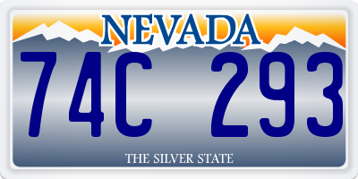 NV license plate 74C293