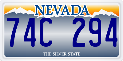 NV license plate 74C294