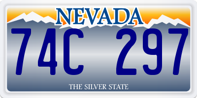 NV license plate 74C297