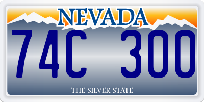 NV license plate 74C300