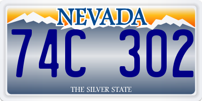 NV license plate 74C302