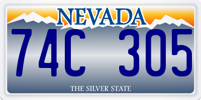 NV license plate 74C305