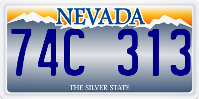 NV license plate 74C313