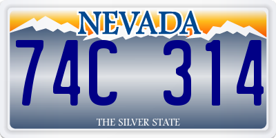 NV license plate 74C314
