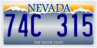 NV license plate 74C315