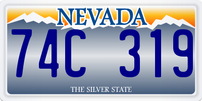 NV license plate 74C319