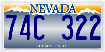 NV license plate 74C322