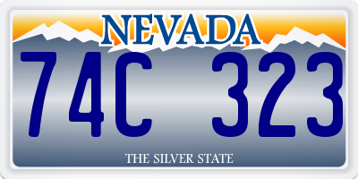 NV license plate 74C323