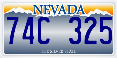 NV license plate 74C325