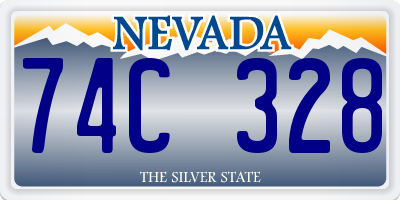 NV license plate 74C328