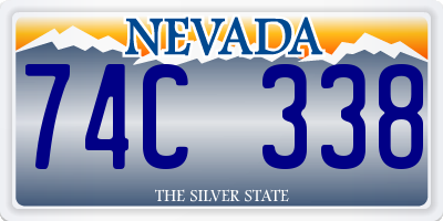 NV license plate 74C338