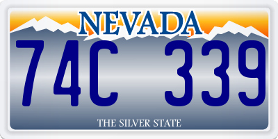 NV license plate 74C339