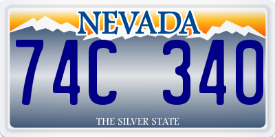 NV license plate 74C340