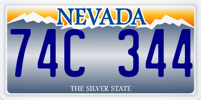 NV license plate 74C344