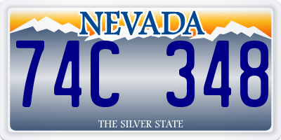 NV license plate 74C348