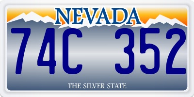 NV license plate 74C352