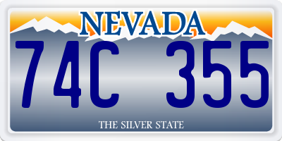NV license plate 74C355