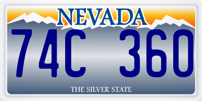 NV license plate 74C360