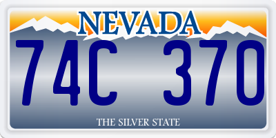 NV license plate 74C370