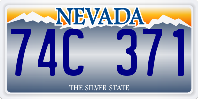 NV license plate 74C371