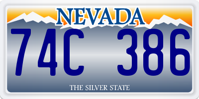 NV license plate 74C386