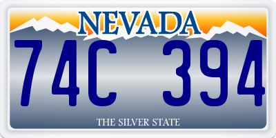 NV license plate 74C394