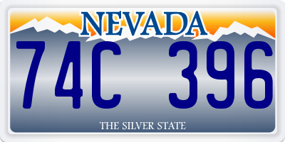 NV license plate 74C396