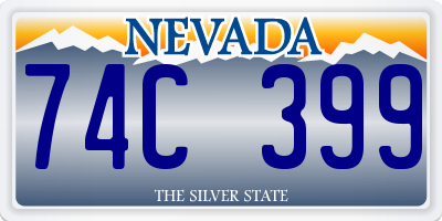 NV license plate 74C399