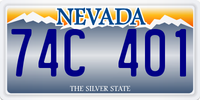 NV license plate 74C401