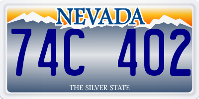 NV license plate 74C402